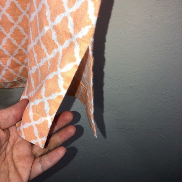 CHARTER CLUB Luxury 100% Linen Embroidered 3/4 Sleeve Tunic Top Sz S - Picture 5 of 9